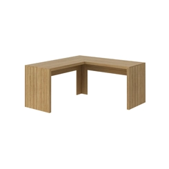 Mesa de Escritório de Canto 157,3cm Tecno Mobili Amêndoa