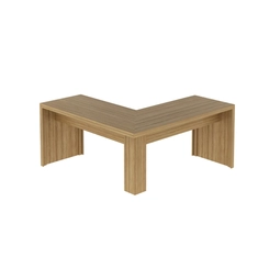 Mesa de Escritório de Canto 157,3cm Tecno Mobili Amêndoa