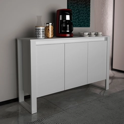 Balcão 136cm Tecno Mobili 3 Portas Branco