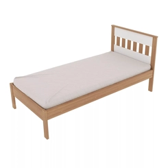Cama Solteiro Tecno Mobili Amêndoa/Branco SE