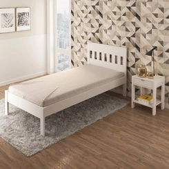 Cama Solteiro Tecno Mobili Branco SE