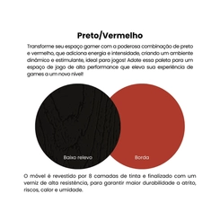 Escrivaninha Artely 4175 1 Gaveta Preto/Vermelho SE