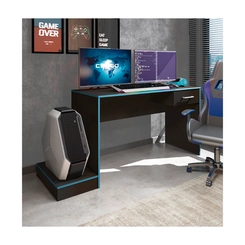 Escrivaninha Artely 4176 1 Gaveta Preto/Azul SE