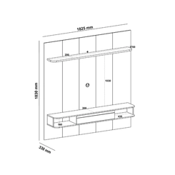 Painel Artely 4585 Pinho Ripado/Off White SE