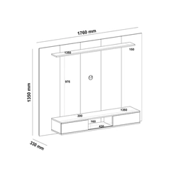 Painel Artely 4550 Carvalho/Off White SE