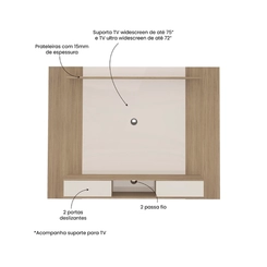 Painel Artely 4550 Carvalho/Off White SE