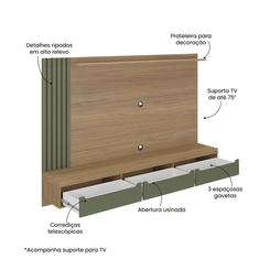 Painel Artely 4584 Carvalho/Menta SE