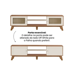 Rack para TV até 75''  Artely 2 Portas 4675 Cinamomo/Off White SE