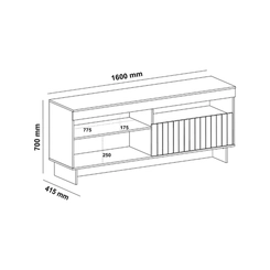 Rack para TV até 65'' Artely 1 Porta 4719 Cinamomo/Off White SE