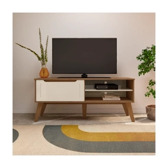Rack para TV até 60'' Artely 1 Porta 4710 Cinamomo/Off White SE