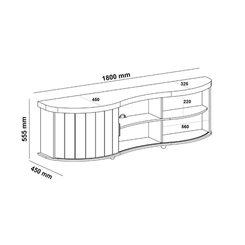 Rack para TV até 75'' Artely 1 Porta  4699 Cinamomo/Off White SE