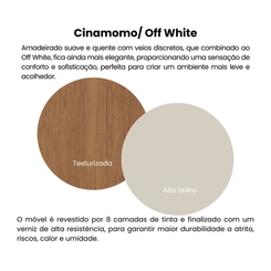 Rack para TV até 75'' Artely 1 Porta  4699 Cinamomo/Off White SE