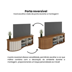 Rack para TV até 75'' Artely 1 Porta  4699 Cinamomo/Off White SE