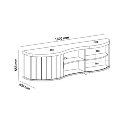 Rack para TV até 75'' Artely 1 Porta 4700 Carvalho/Off White SE