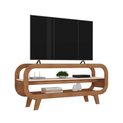 Rack para TV até 42'' Artely Théo 4633 Cinamomo/Off White SE