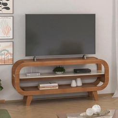 Rack para TV até 42'' Artely Théo 4633 Cinamomo/Off White SE