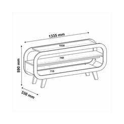 Rack para TV até 42'' Artely 4634 Naturale SE
