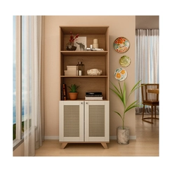 Estante Artely 4 Prateleiras 4708 Cinamomo/Off White SE