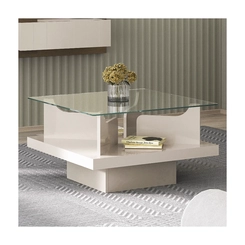 Mesa de Centro Quadrada Artely 4582 Off White SE