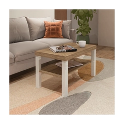 Mesa de Centro Retangular Artely 4565 Carvalho/Off White SE