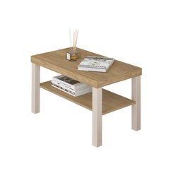 Mesa de Centro Retangular Artely 4565 Carvalho/Off White SE