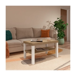 Mesa de Centro Retangular Artely 4565 Carvalho/Off White SE