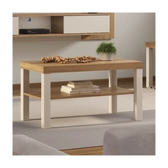 Mesa de Centro Retangular Artely 4565 Carvalho/Off White SE