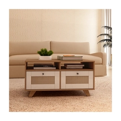 Mesa de Centro Retangular Artely 4672 Cinamomo/Off White SE