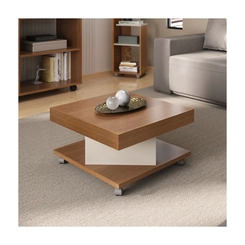 Mesa de Centro Quadrada Artely 4614 Cinamomo/Off White SE