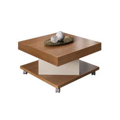 Mesa de Centro Quadrada Artely 4614 Cinamomo/Off White SE