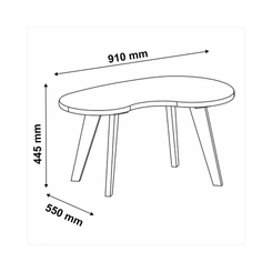 Mesa de Centro Orgânica Artely 4715 Menta SE