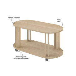 Mesa de Centro Oval Artely 4620 Naturale SE