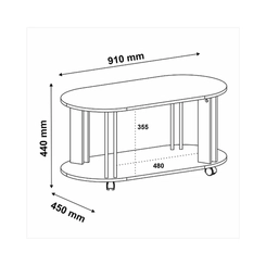 Mesa de Centro Oval Artely 4620 Naturale SE