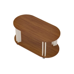 Mesa de Centro Oval Artely 4619 Cedro/Off White SE