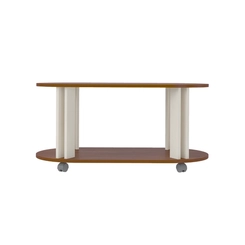 Mesa de Centro Oval Artely 4619 Cedro/Off White SE