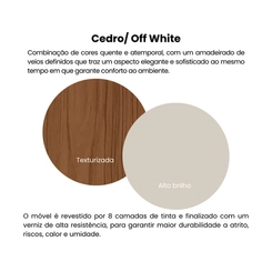 Mesa de Centro Oval Artely 4619 Cedro/Off White SE