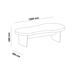 Mesa de Centro Orgânica Artely 4732 Cinamomo SE