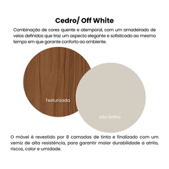 Mesa de Centro Oval Artely 4612 Off White/Cedro SE