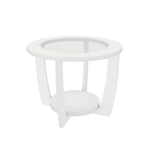 Mesa de Centro Redonda Artely 4629 Branco SE