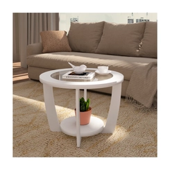 Mesa de Centro Redonda Artely 4629 Branco SE