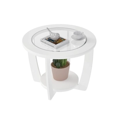 Mesa de Centro Redonda Artely 4629 Branco SE