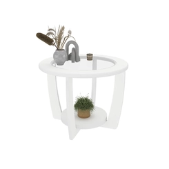 Mesa de Centro Redonda Artely 4629 Branco SE