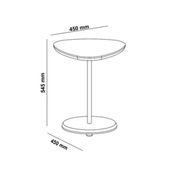 Mesa de Apoio Artely Bel 4580 Menta SE