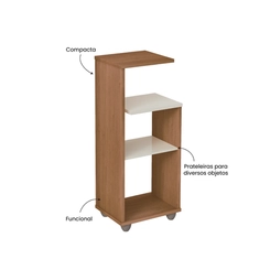 Mesa de Apoio Artely Bis 4613 Cinamomo/Off White SE