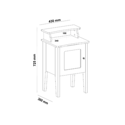 Mesa de Apoio Artely Charlotte 4677 Cinamomo/Off White SE