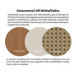 Mesa de Apoio Artely Charlotte 4677 Cinamomo/Off White SE