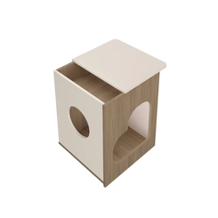 Mesa de Apoio Artely Pet 4574 Carvalho/Off White SE