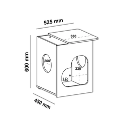 Mesa de Apoio Artely Pet 4574 Carvalho/Off White SE