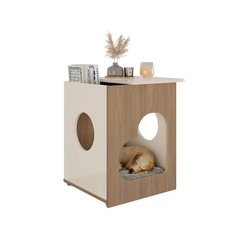 Mesa de Apoio Artely Pet 4574 Carvalho/Off White SE