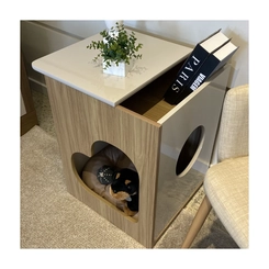 Mesa de Apoio Artely Pet 4574 Carvalho/Off White SE